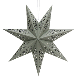 Звезда семиконечная бумажная 45 см Вензель, серый