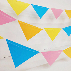 Гирлянда-вымпел разноцветная 13 х 18 см 2,5 м 