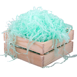 Бумажный наполнитель тишью жатый 5 мм 1 кг мятный